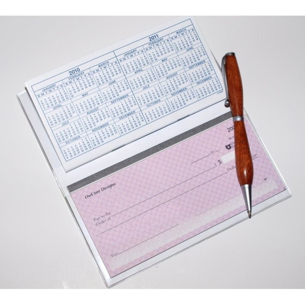 New Checkbook Cover Wallet Vinyl Check Register Protector - Leopard Print - Picture 3 of 5